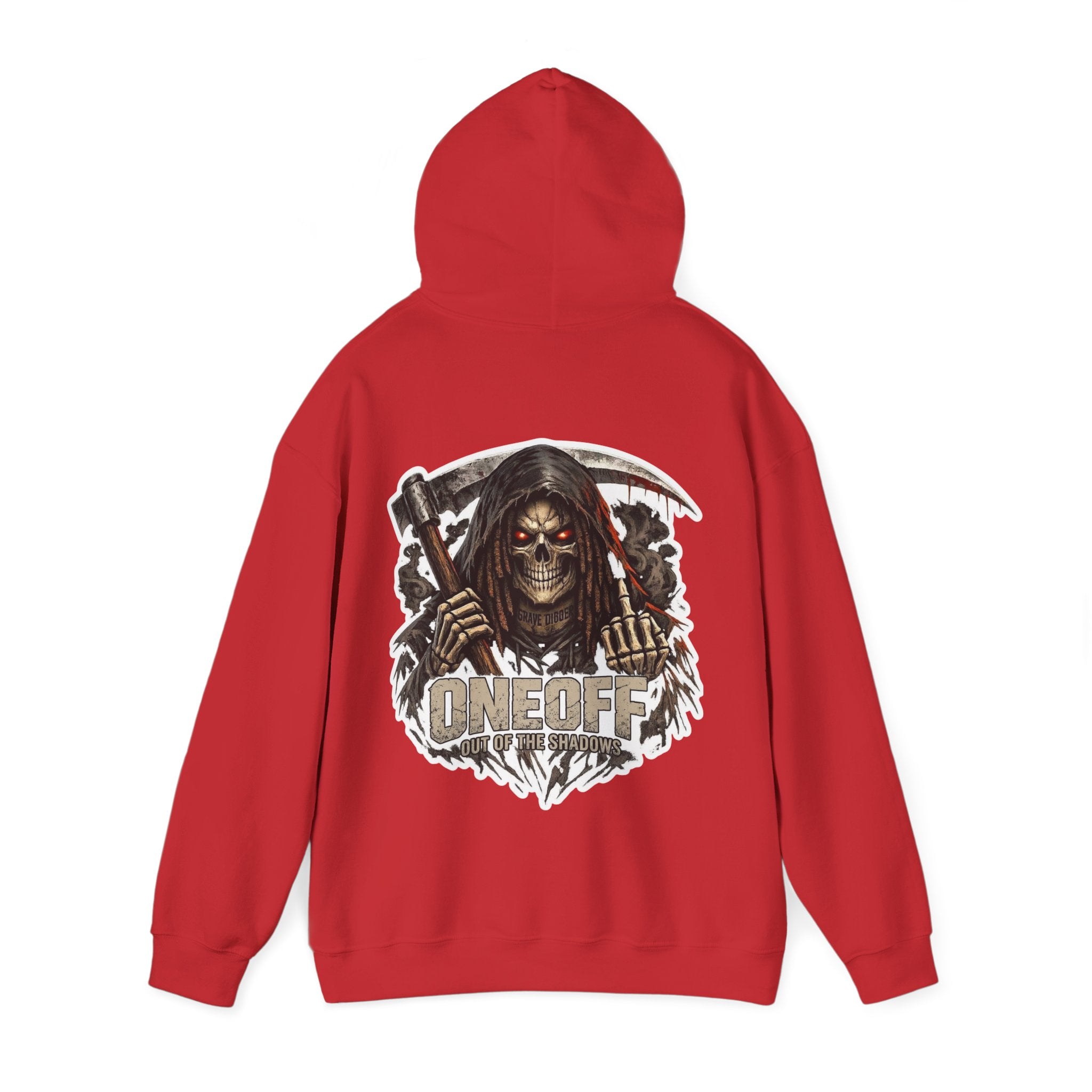 Grim Reaper "One Off" Hoodie — Gothic Skull Scythe Pullover
