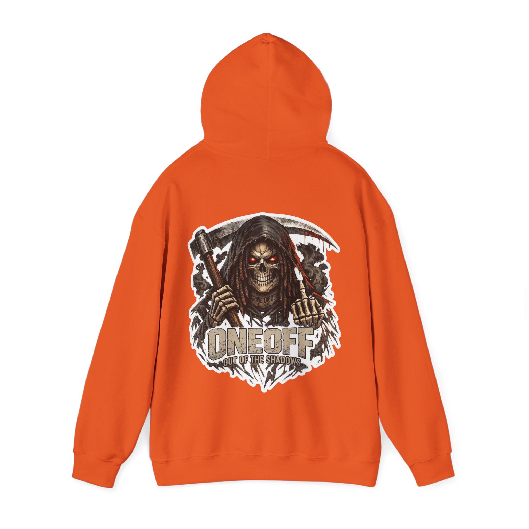 Grim Reaper "One Off" Hoodie — Gothic Skull Scythe Pullover