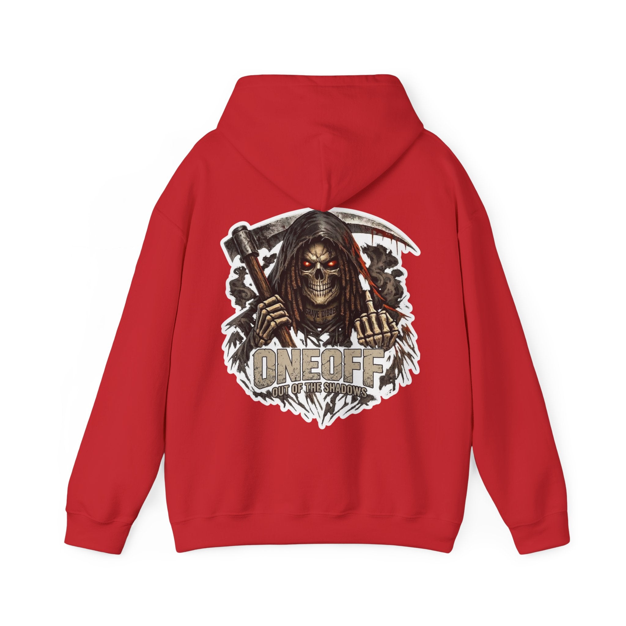 Grim Reaper "One Off" Hoodie — Gothic Skull Scythe Pullover