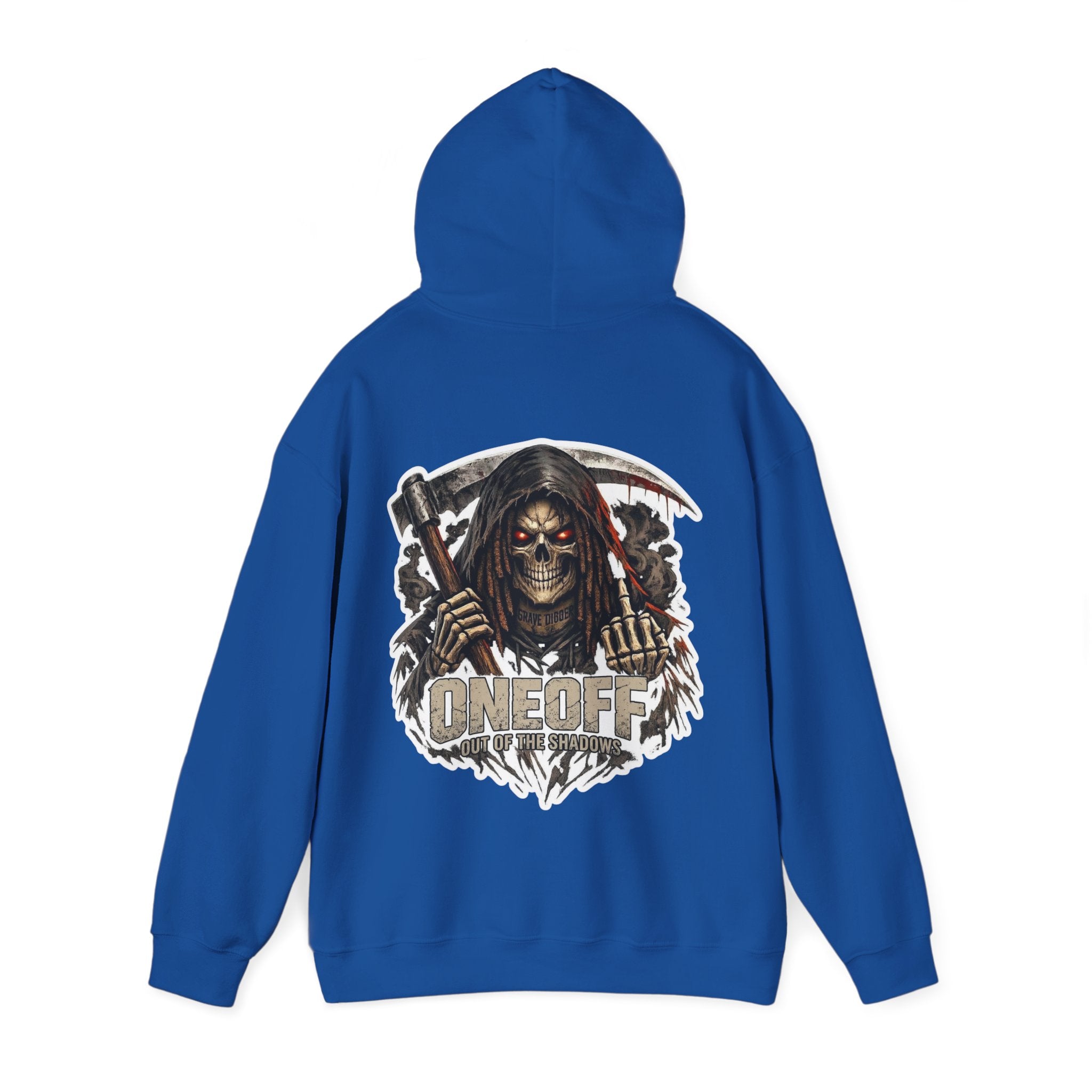Grim Reaper "One Off" Hoodie — Gothic Skull Scythe Pullover