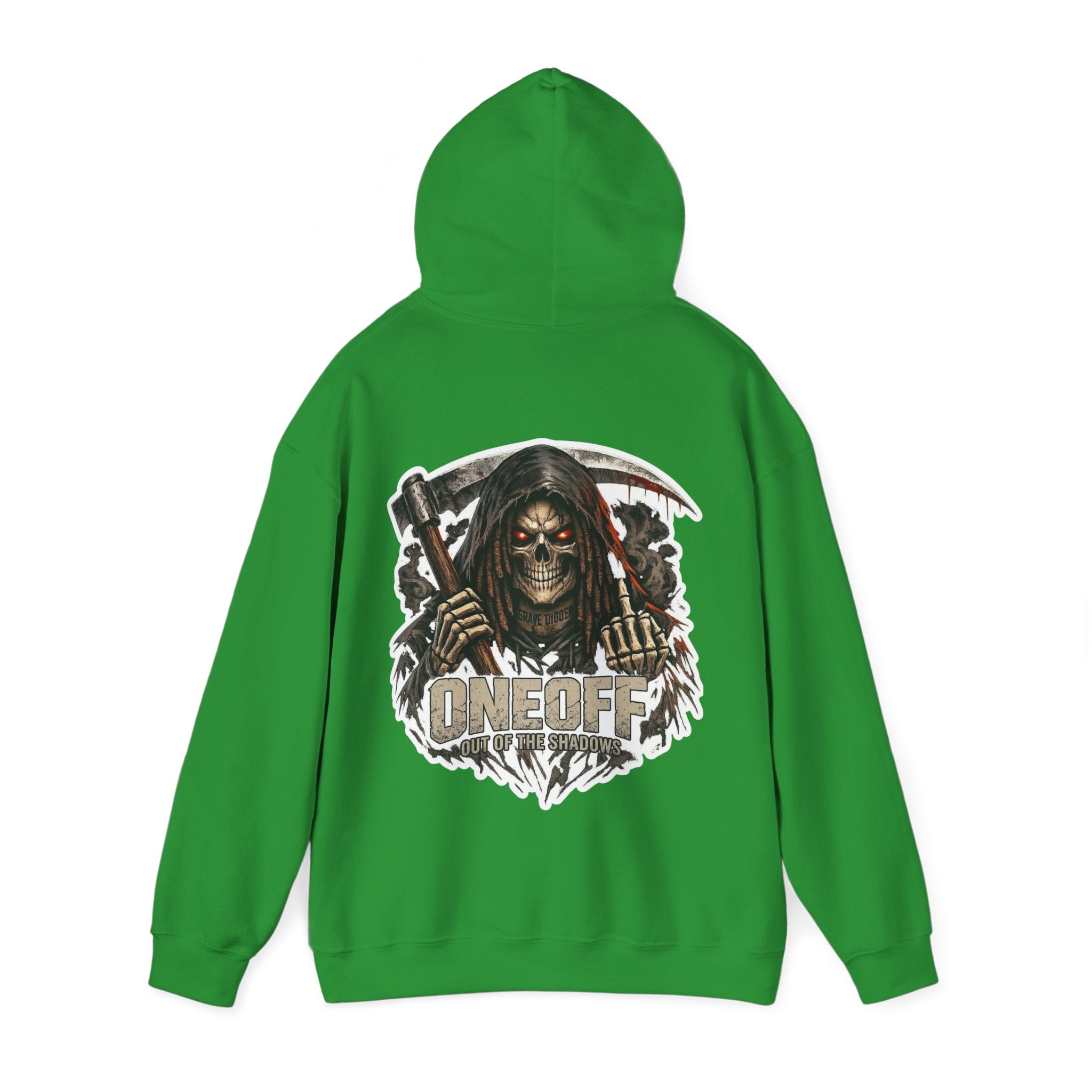 Grim Reaper "One Off" Hoodie — Gothic Skull Scythe Pullover