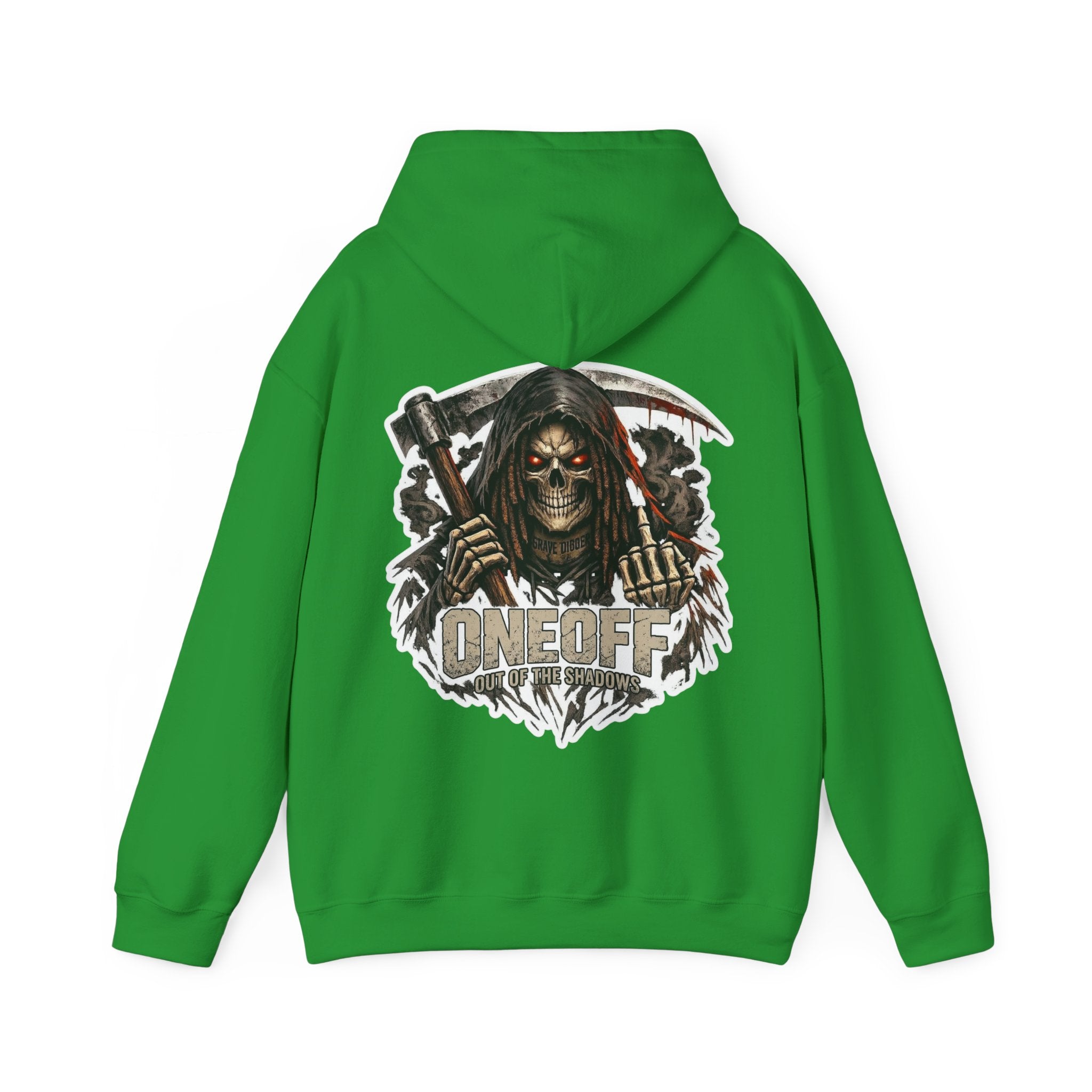 Grim Reaper "One Off" Hoodie — Gothic Skull Scythe Pullover