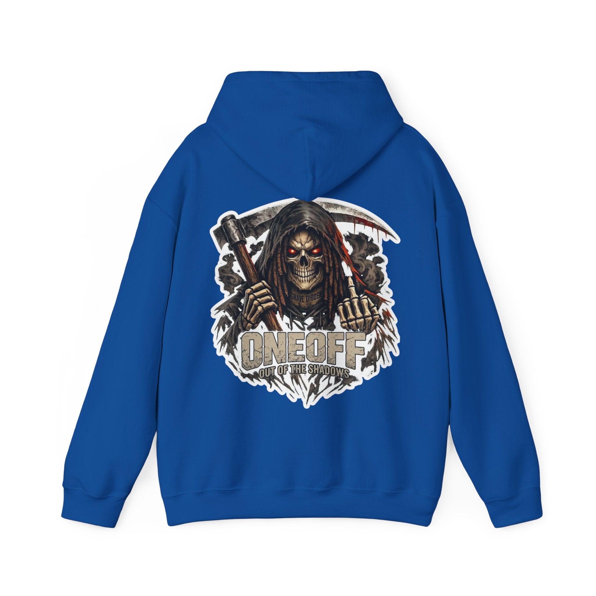 Grim Reaper "One Off" Hoodie — Gothic Skull Scythe Pullover
