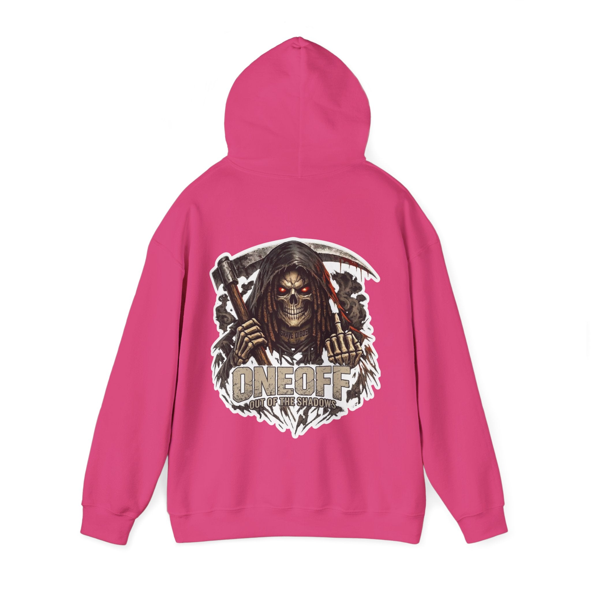 Grim Reaper "One Off" Hoodie — Gothic Skull Scythe Pullover